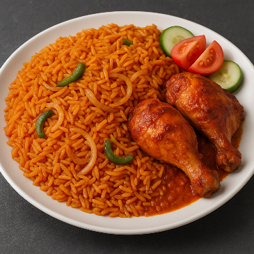 Jollof Rice du Nigéria au Poulet Grillé